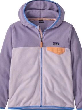 Patagonia Lavender & Peach Hooded Fleece Jacket